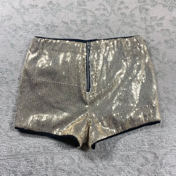 Forever 21 Shorts Medium Women's Sequins Beige Short - Picture 2 of 8
